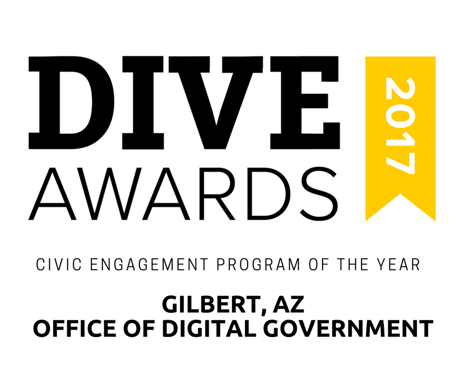 Gilbert, Arizona’s Office of Digital Government has been named Civic Engagement Program of the Year by Smart Cities Dive, a leading industry news publisher.