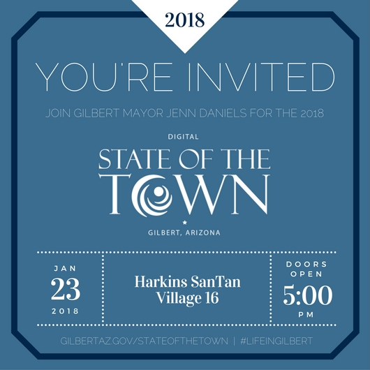 2018 Digital State of the Town Premiere Invitation