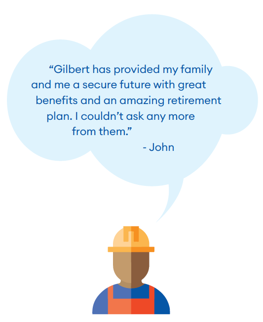 Positive staff testimonial about retirement plan.