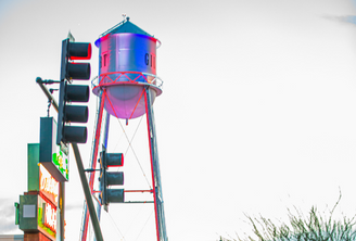 Red White Blue Water Tower