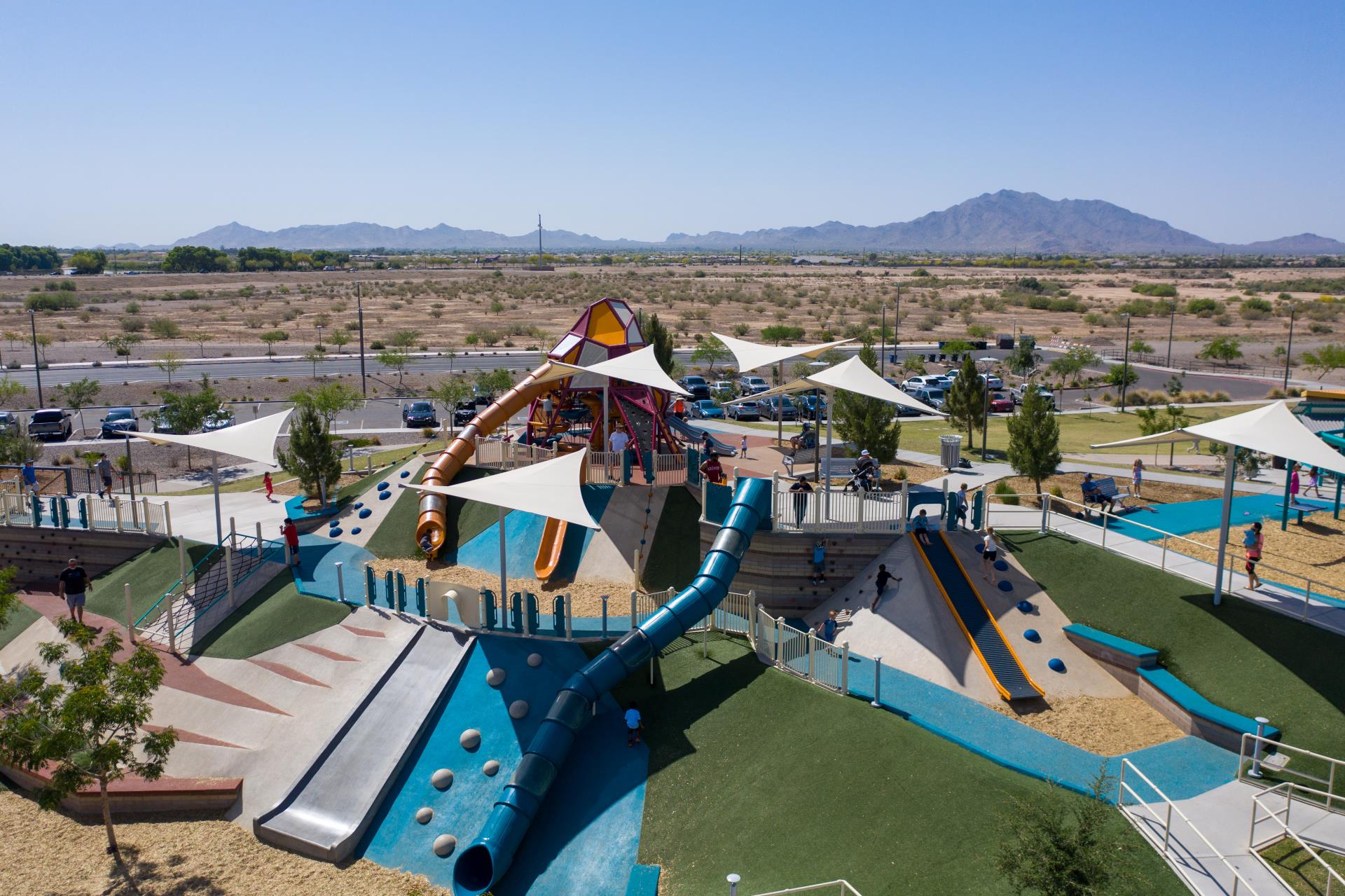 An image of the Gilbert Regional Park Playground