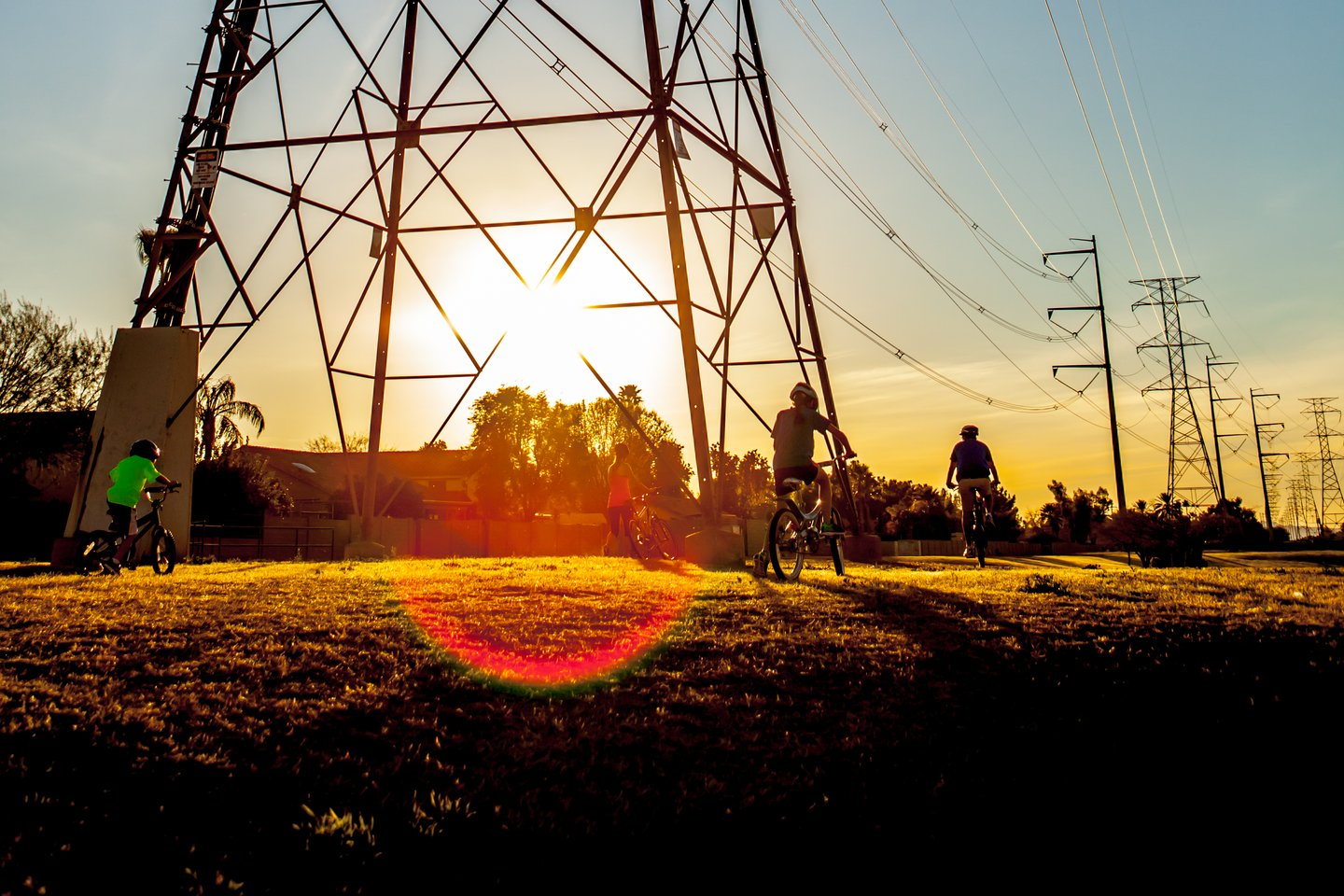 Photo of people biking on trails