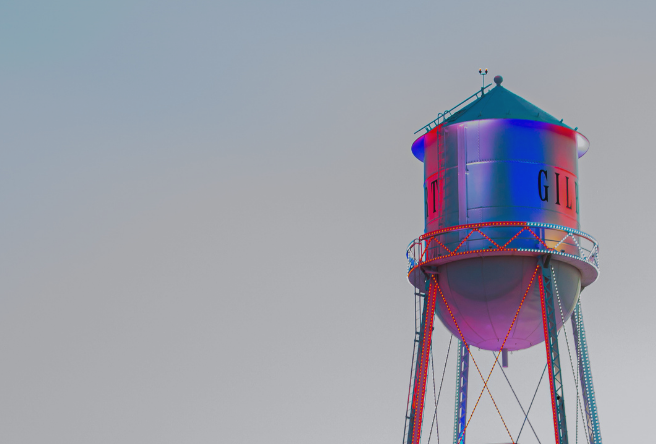 Red White Blue Water Tower