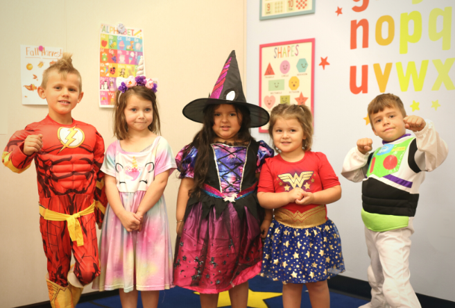 A group of children in costume at one of Gilbert's many holiday programs.