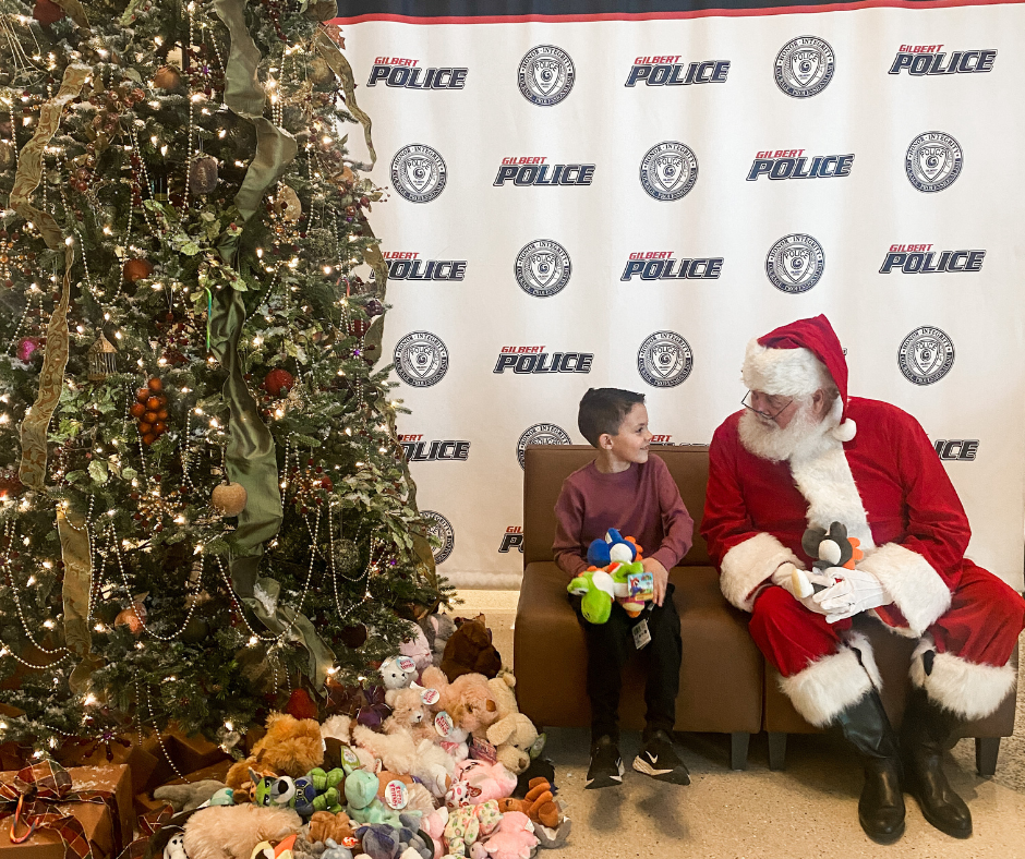 Photo of Santa with a child