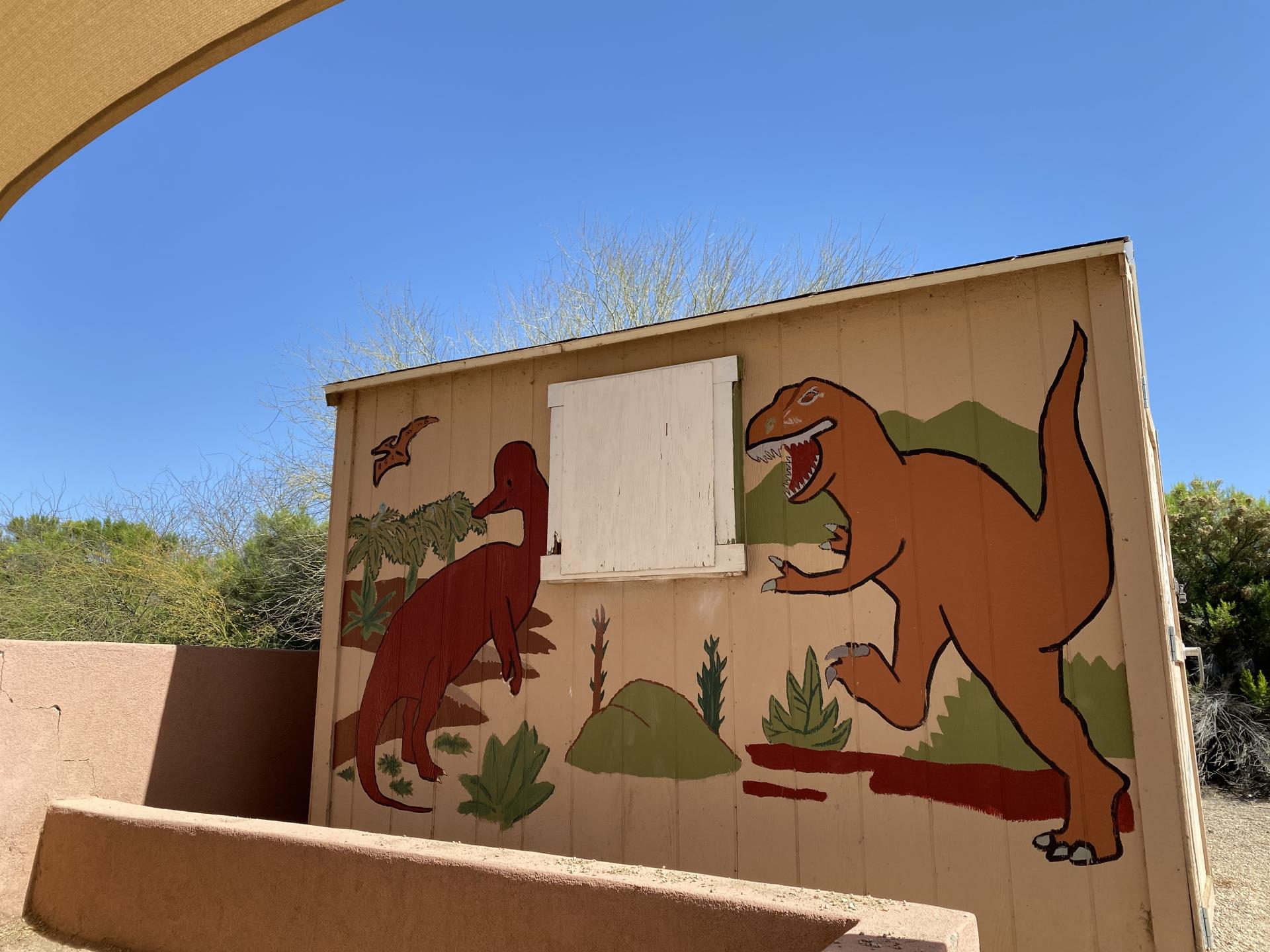 A picture of the Dino Dig area at the Riparian Preserve