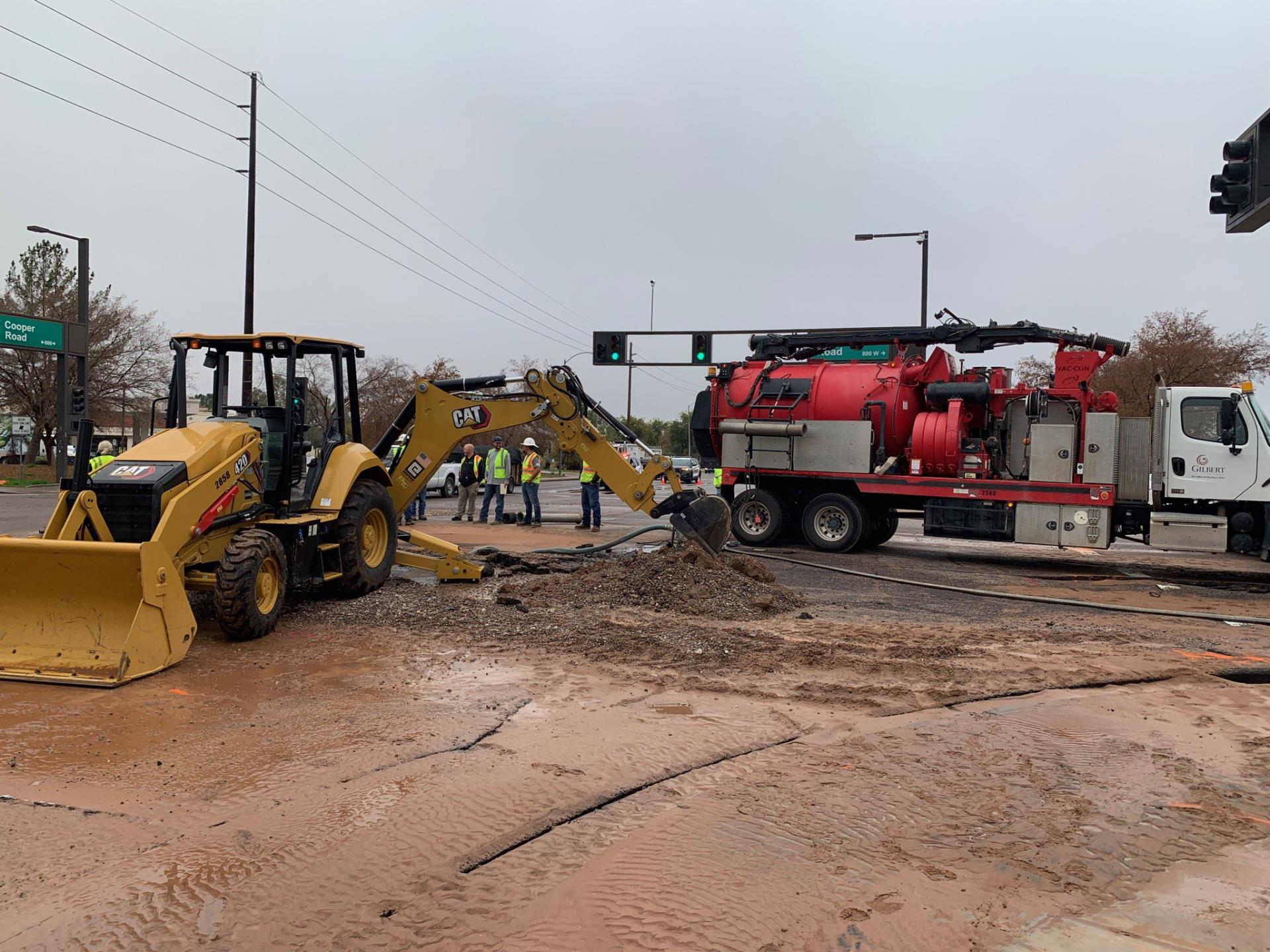 Water Main Break at the Intersection of Cooper and Elliot Roads