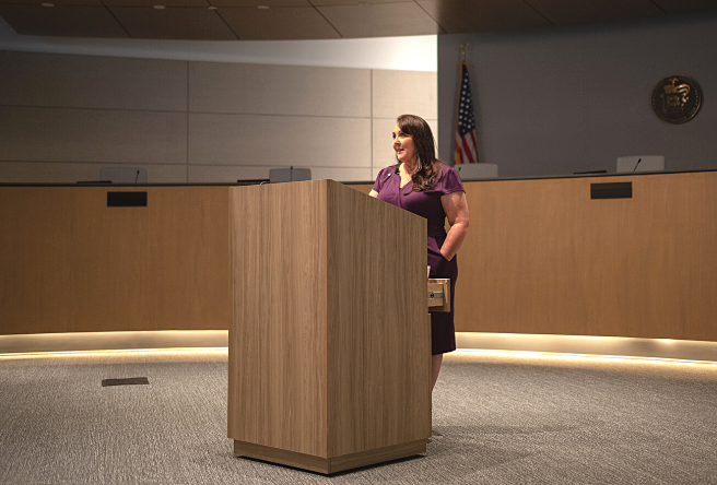  Gilbert Mayor Brigette Peterson delivers her 2023 State of the Town address.