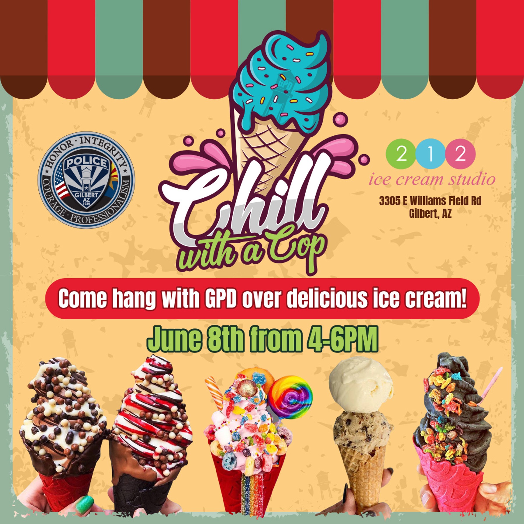 212 Ice Cream Studio flyer