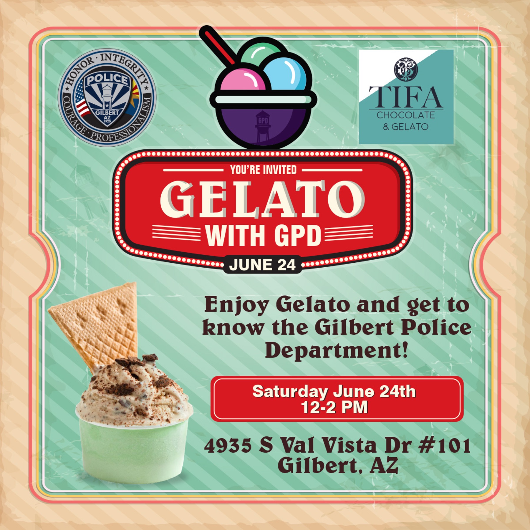 Tifa Gelato Event Invite