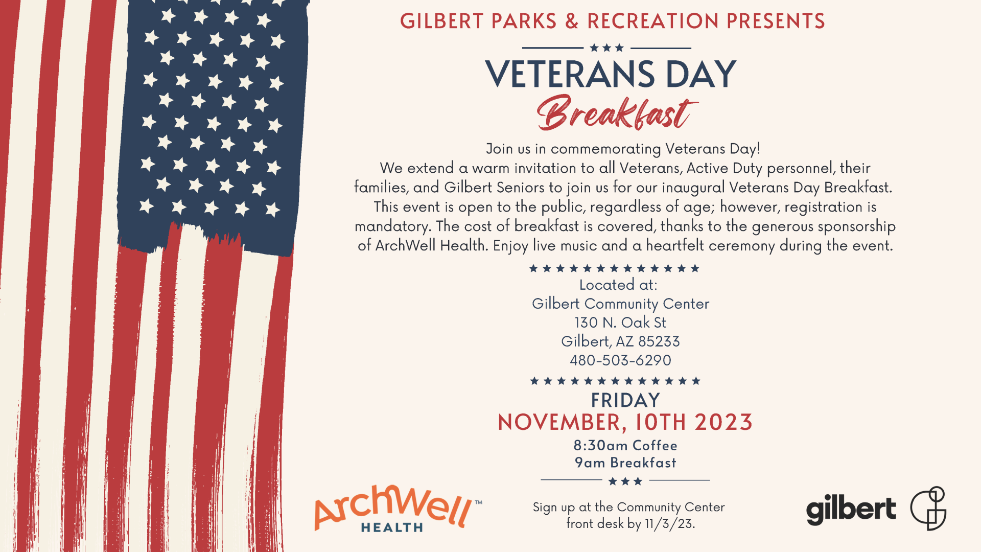 CC Veterans Day Breakfast