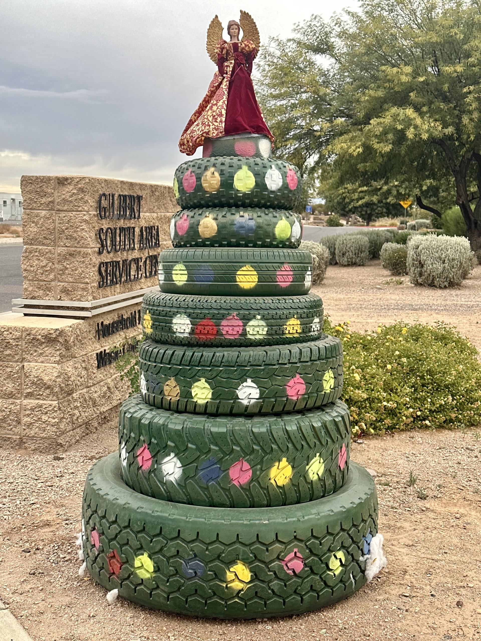 Car Tire Christmas Tree