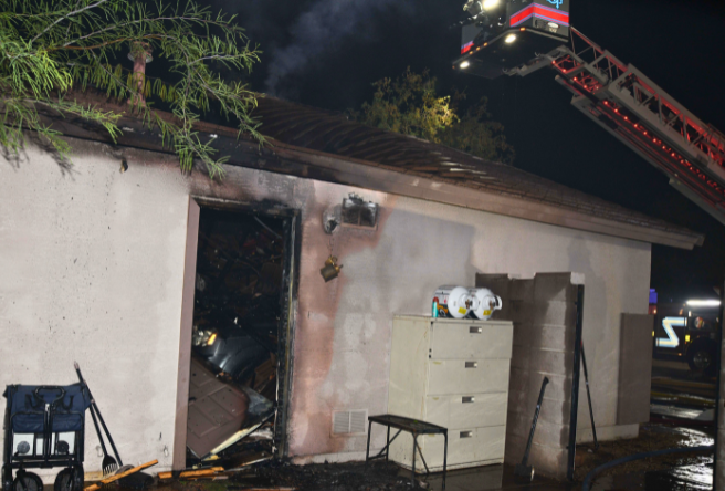 A Gilbert home burned down from fireworks. 