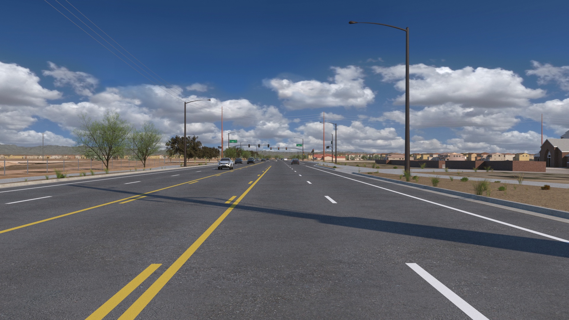 Ocotillo Rd Approaching Higley Rd