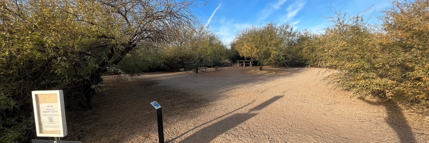 The canal campsite at Riparian Preserve