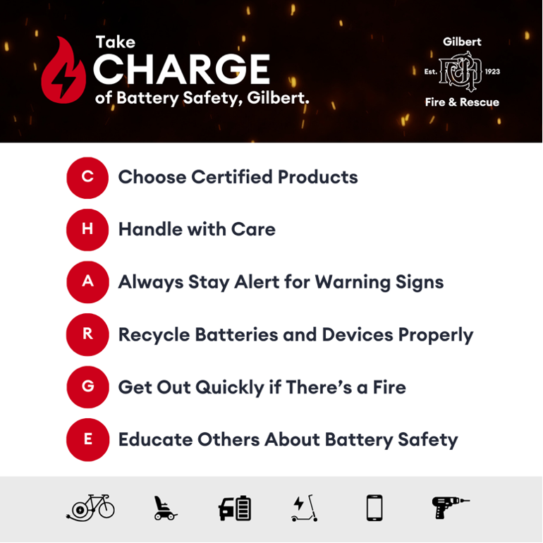 Take CHARGE of Battery Safety, Gilbert