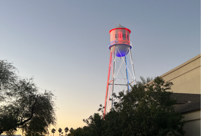 Red White Blue Water Tower