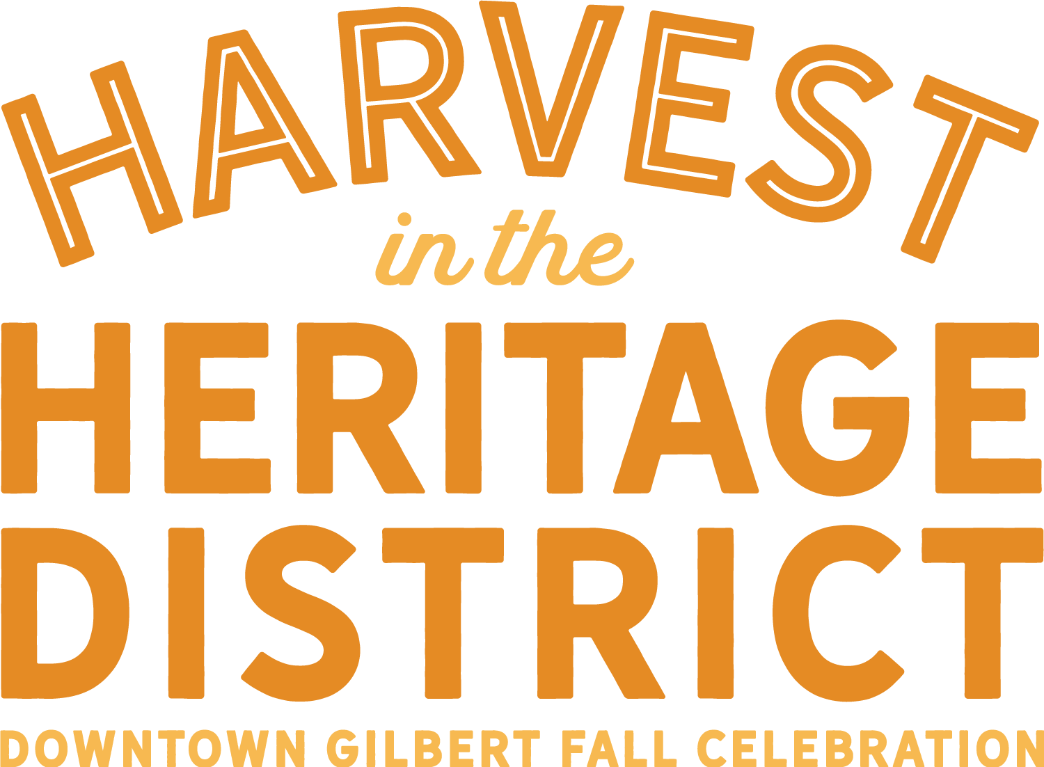 This is a logo for the Harvest in the Heritage event. 