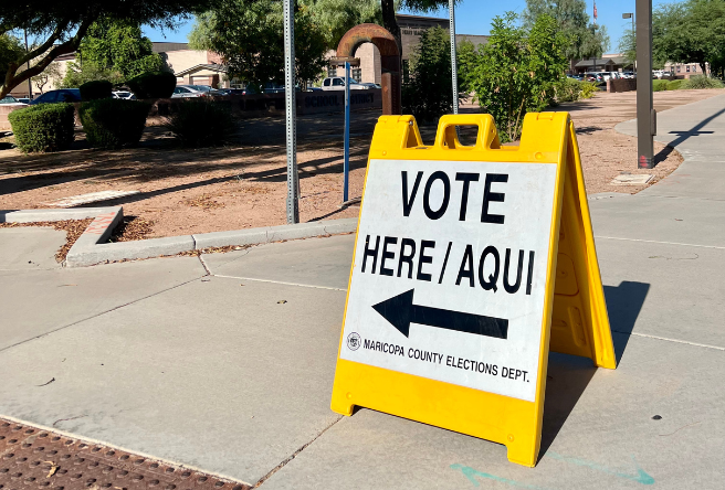 Vote Here Sign