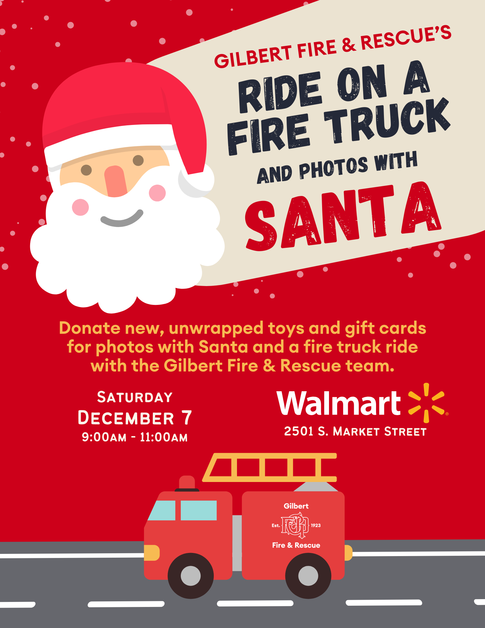 GFRD Ride on a Fire Truck and Photos with Santa 2024