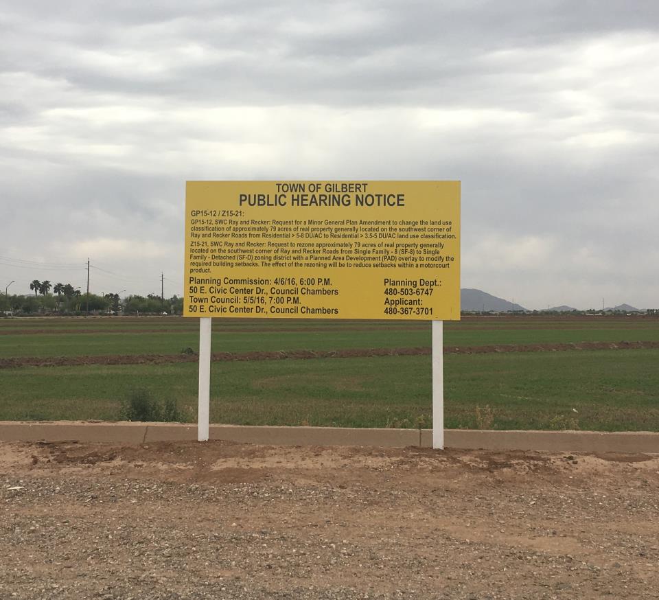 public notice sign - square